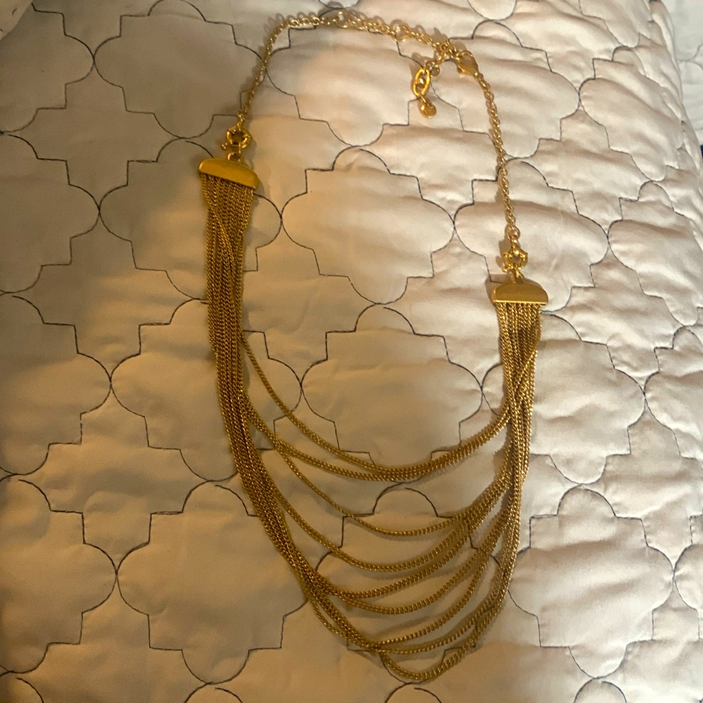 Vintage Cabi Gold Tone Multi Chain Necklace 20in